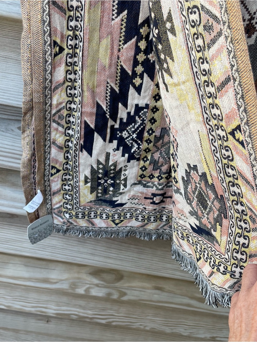 World Market multicolor geometric print lightweight scarf NWT - Picture 9 of 11